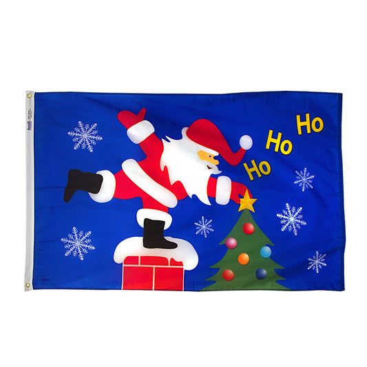 3x5 Santa on the Roof Seasonal Outdoor Nylon Flag