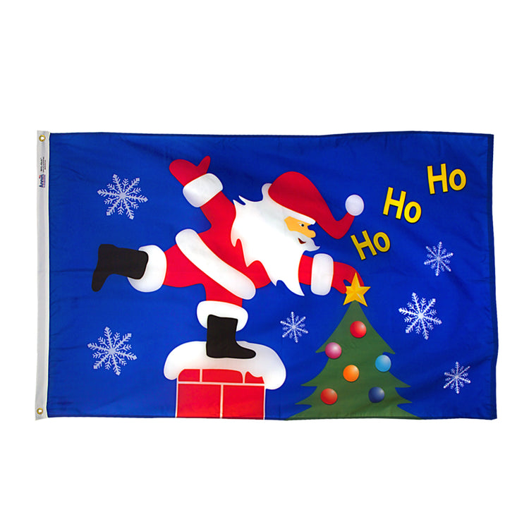 3x5 Santa on the Roof Seasonal Outdoor Nylon Flag