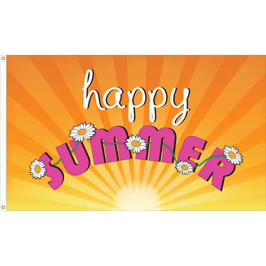 3x5 Happy Summer Seasonal Outdoor Nylon Flag
