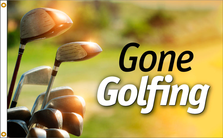 3x5 Gone Golfing Seasonal Outdoor Nylon Flag