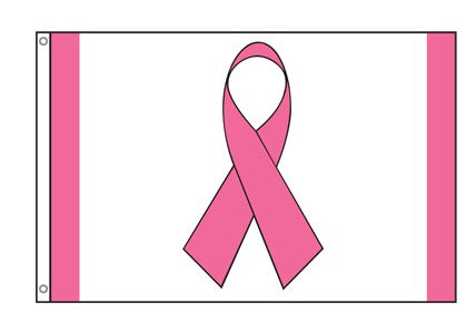 2x3 Pink Ribbon Breast Cancer Awareness Outdoor Nylon Flag