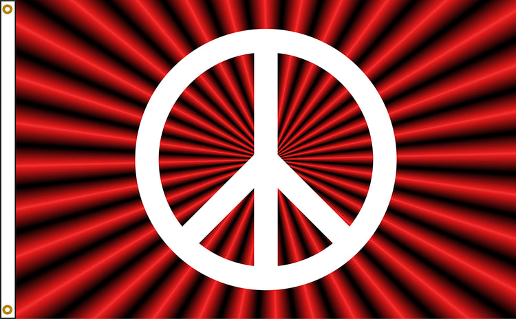 3x5 Red Peace Sign Outdoor Nylon Flag