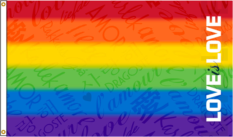 3x5 Love is Love Rainbow Outdoor Nylon Flag