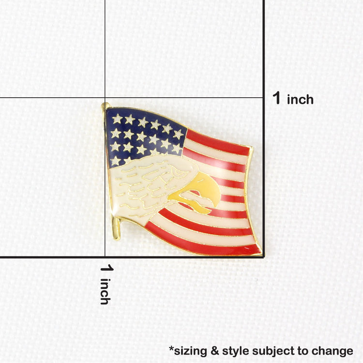 US Flag & Eagle Lapel Pin