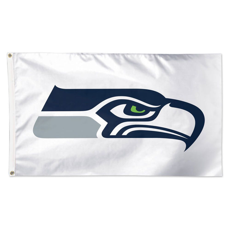 3x5 Seattle Seahawks on White Outdoor Flag