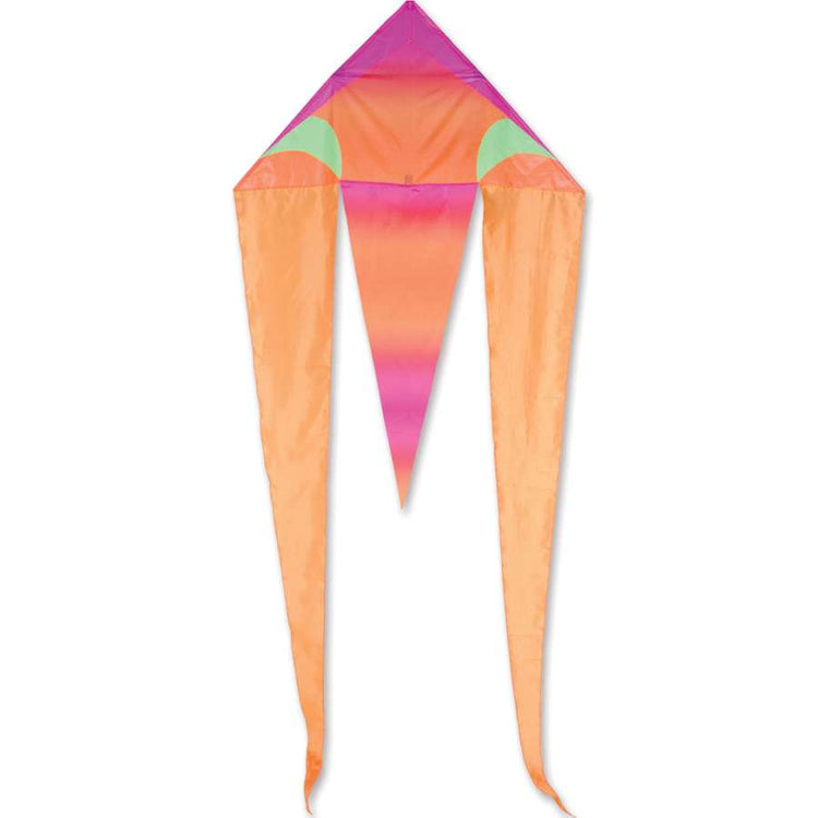 Pink Gradient Nylon Flo-tail Delta Kite