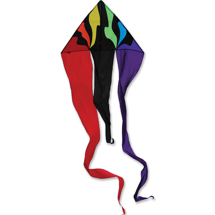 Rainbow Polyester Flo-tail Delta Kite