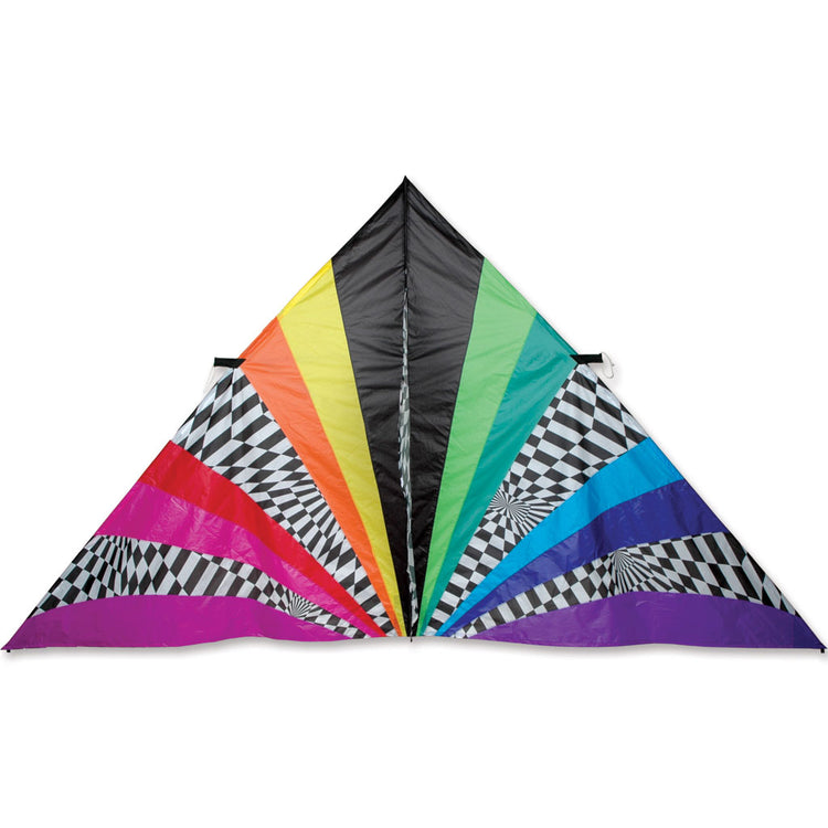 Rainbow Op-Art Polyester Delta Kite