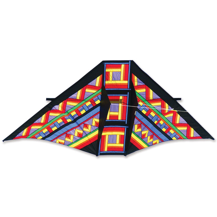 Tortuga Rainbow Ripstop Nylon Stratadelta Kite with Carbon & Fiberglass Frame ; 108"x45" - Wind Range 7 ~ 20 mph - Test Line Not Included (150 lb Test Line Recommended)