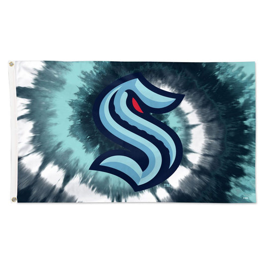 3x5 Seattle Kraken Tie Dye Polyester Team Flag