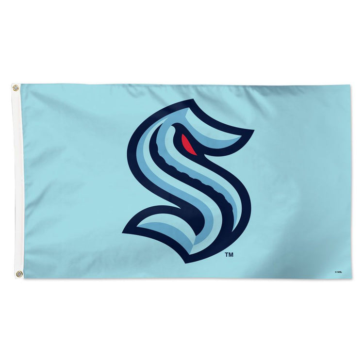 3x5 Seattle Kraken Ice Blue Polyester Team Flag