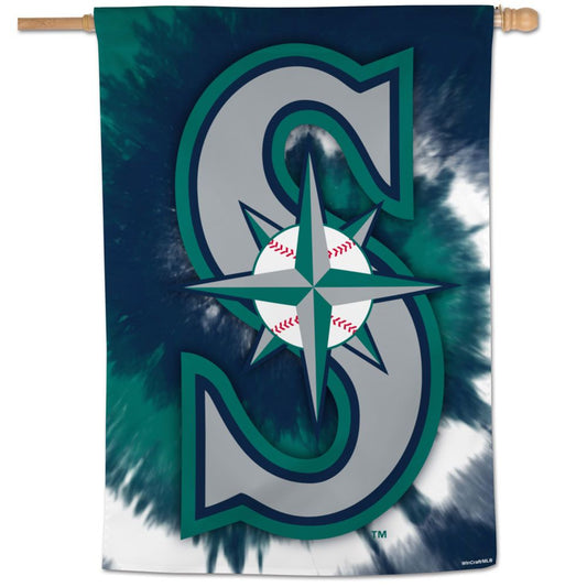 28"x40" Seattle Mariners Tie-Dye House Flag