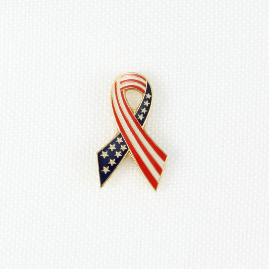 Stars & Stripes Support Ribbon Lapel Pin