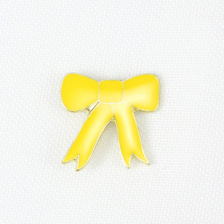 Yellow Military Service Support Bow Lapel Pin
