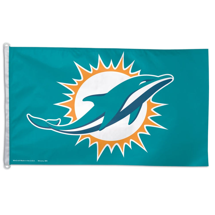 3x5 Miami Dolphins Outdoor Flag with D-Rings