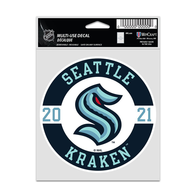 3.75"x5" Seattle Kraken Multi-Use Decal