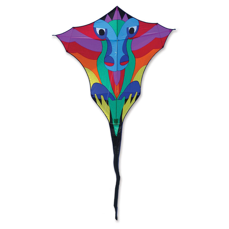 Dragon Ripstop Nylon Diamond Kite with Carbon & Fiberglass Frame; 65"x226" - Wind Range 5 ~ 18 mph - Test Line Not Included (80lb Test Line Recommended)