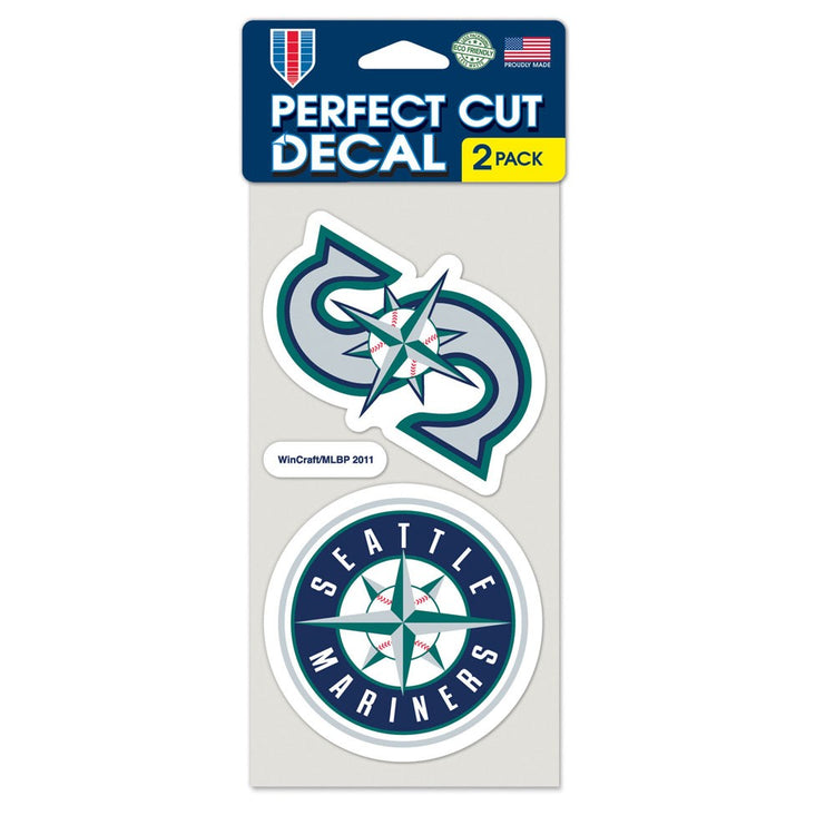 4"x4" Seattle Mariners Decal 2-Pack