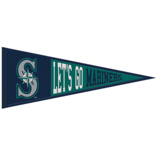 13"x32" Seattle Mariners Throwback Wool Pennant