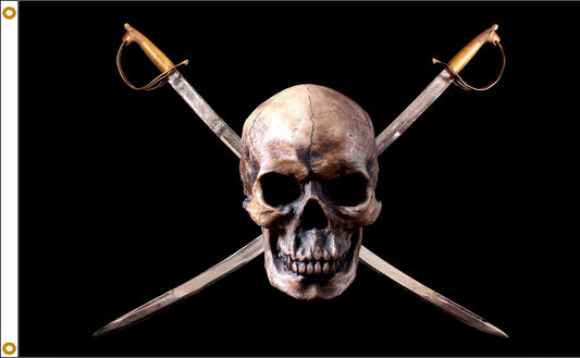 3x5 Pirate Skull & Crossed Swords Outdoor Nylon Flag