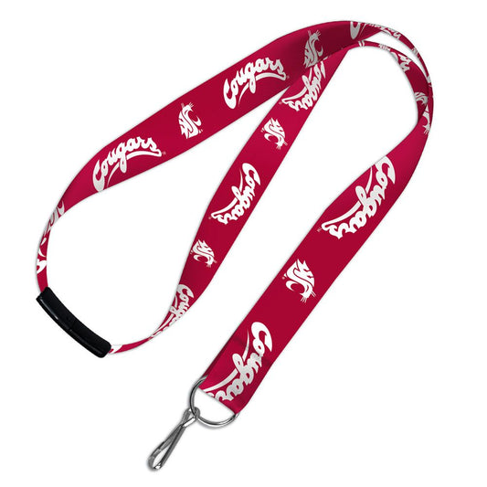 1" Washington State University Cougars Lanyard with Breakaway Clasp