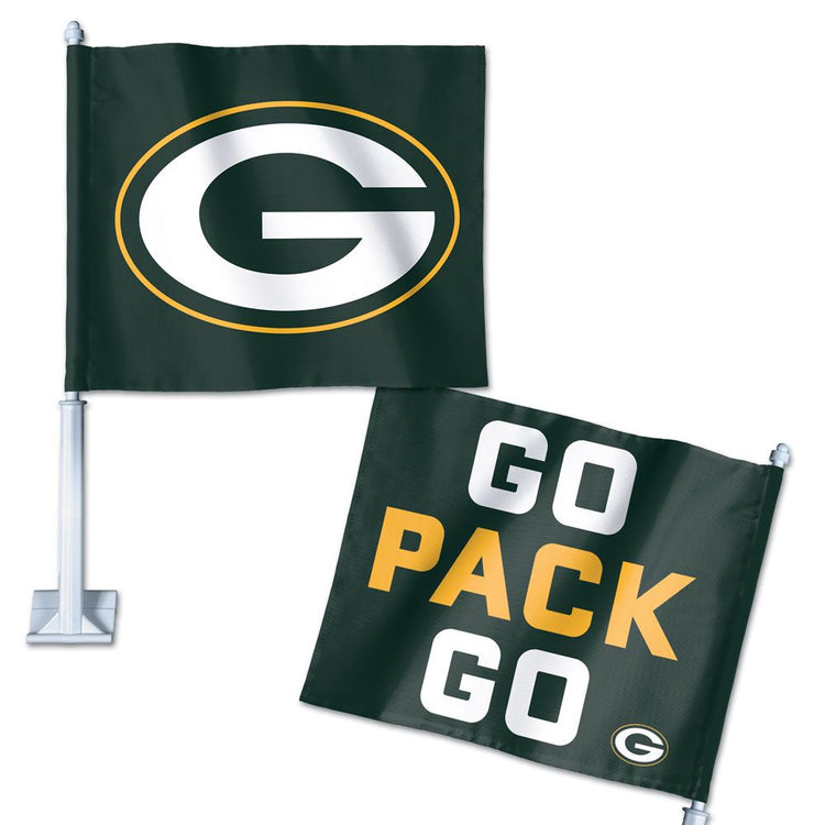 11.75"x14" Green Bay Packers "Go Pack Go" Car Flag