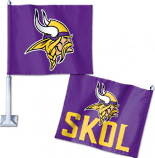 11.75"x14" Minnesota Vikings "SKOL" Car Flag