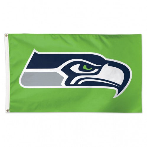 3x5 Seattle Seahawks on Green Outdoor Flag