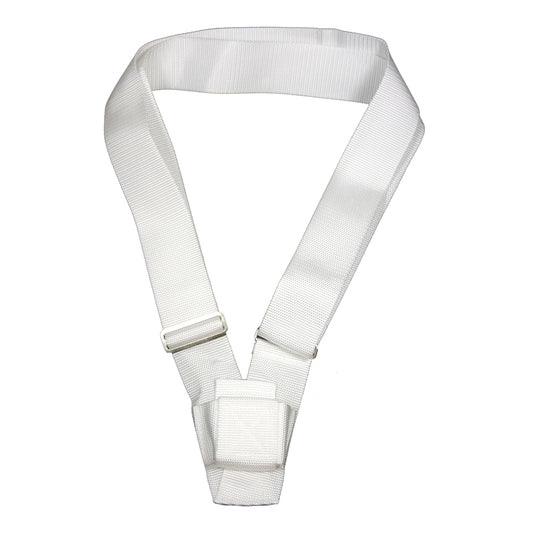 Single Strap Web Parade Carrying Belt - White