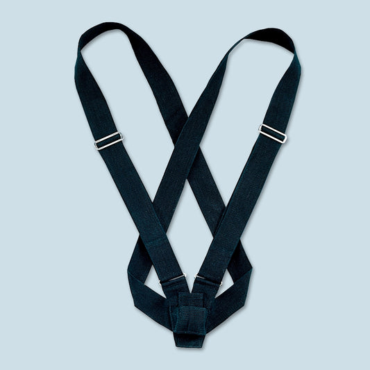 Double Strap Web Parade Carrying Belt - Black
