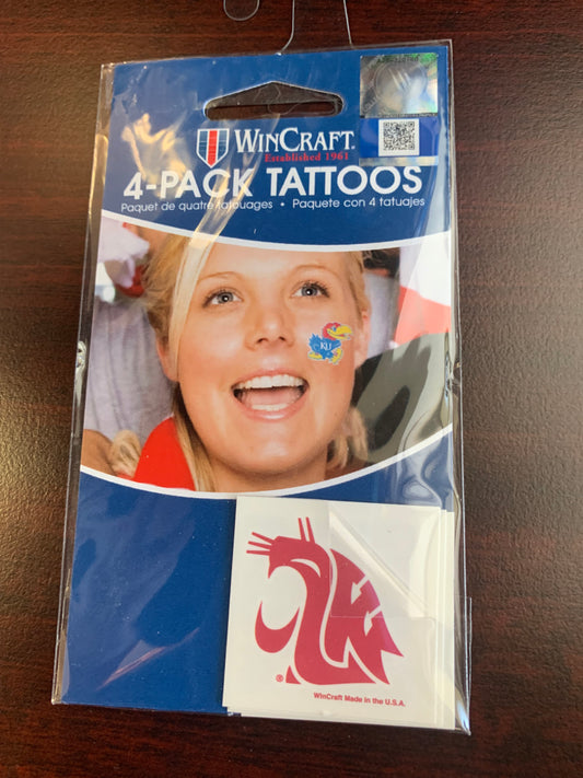 Washington State University Cougars Temporary Tattoos 4-Pack