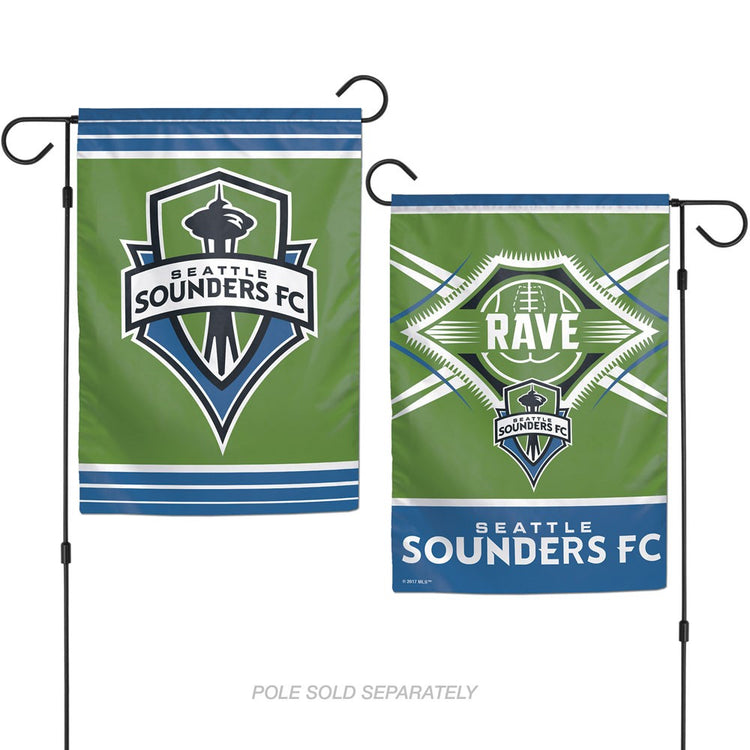 12.5"x18" Seattle Sounders Rave Double-Sided Garden Flag