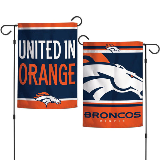 12.5"x18" Denver Broncos Double-Sided Garden Flag