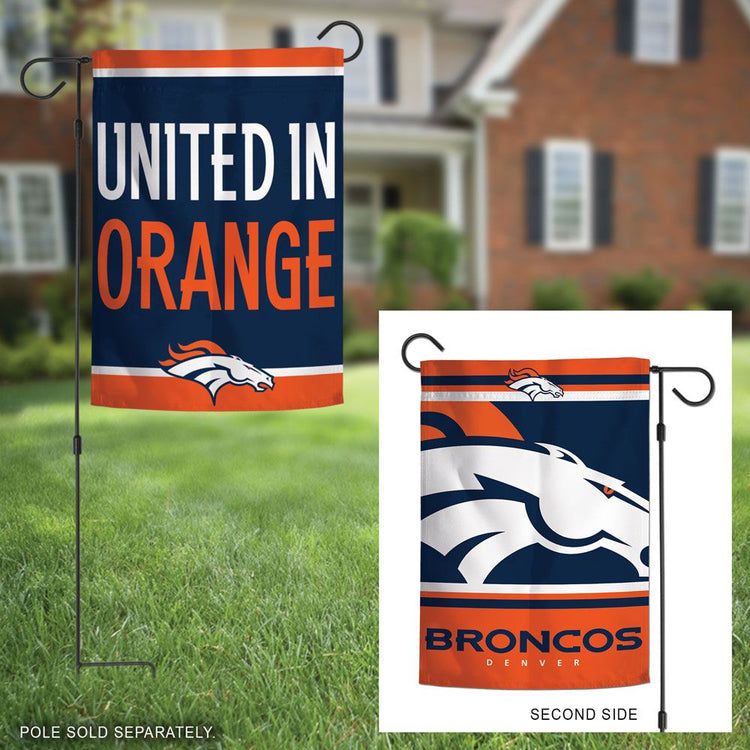 12.5"x18" Denver Broncos Double-Sided Garden Flag