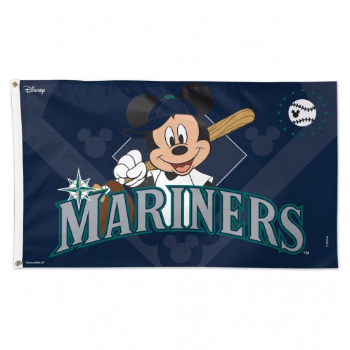 3x5 Seattle Mariners with Mickey Mouse Outdoor Flag