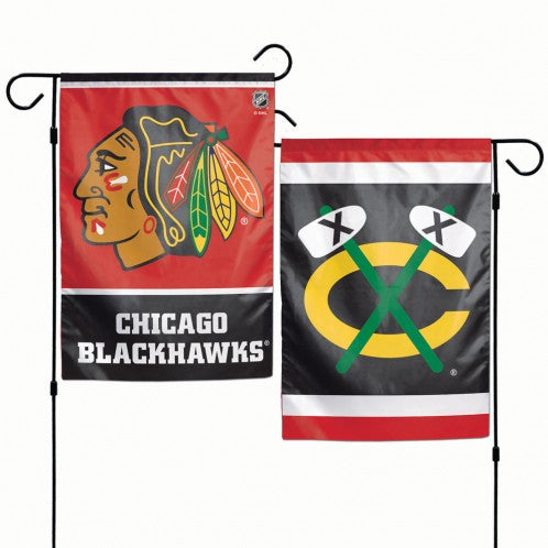12.5"x18" Chicago Blackhawks Double-Sided Garden Flag