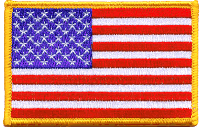 US Embroidered Flag Patch - Left Hand