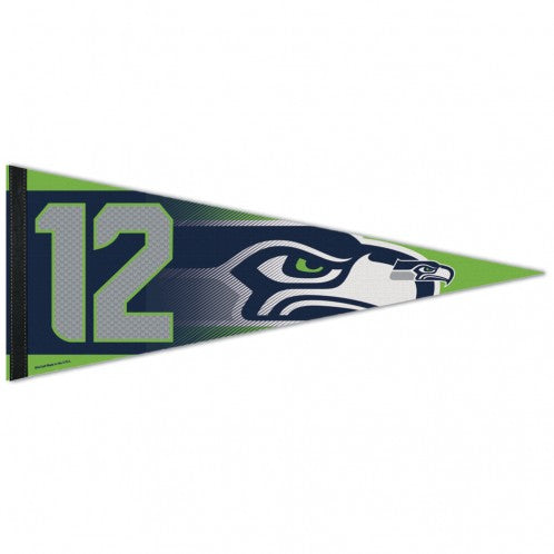 12"x30" Seattle Seahawks 12 Premium Pennant