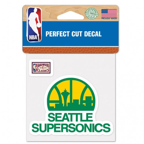 4"x4" Seattle Supersonics Logo Perfect Cut Color Decal