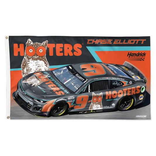 3x5 Chase Elliott #9 Hooters Racing Outdoor Flag