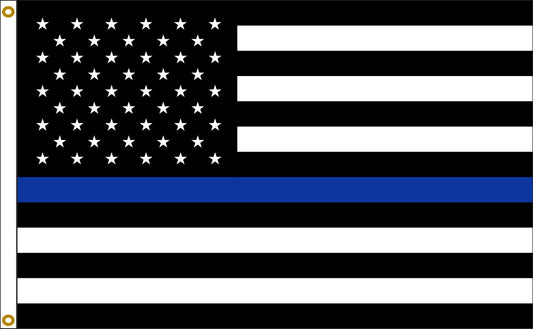 12"x18" Thin Blue Line American Outdoor Nylon Flag