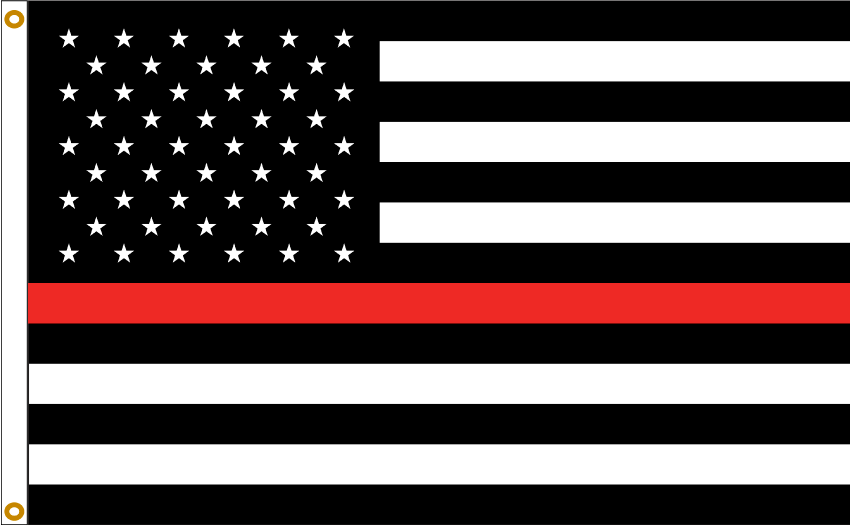 3x5 Thin Red Line American Outdoor Nylon Flag | Flags A' Flying