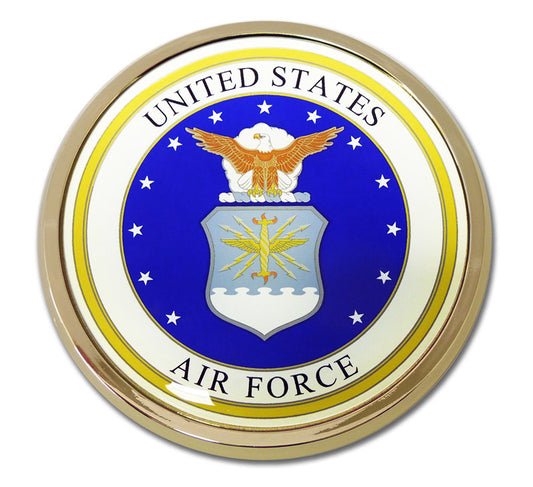 US Air Force Chrome Automobile Emblem