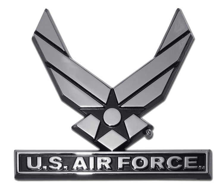 US Air Force Wings Chrome Automobile Emblem