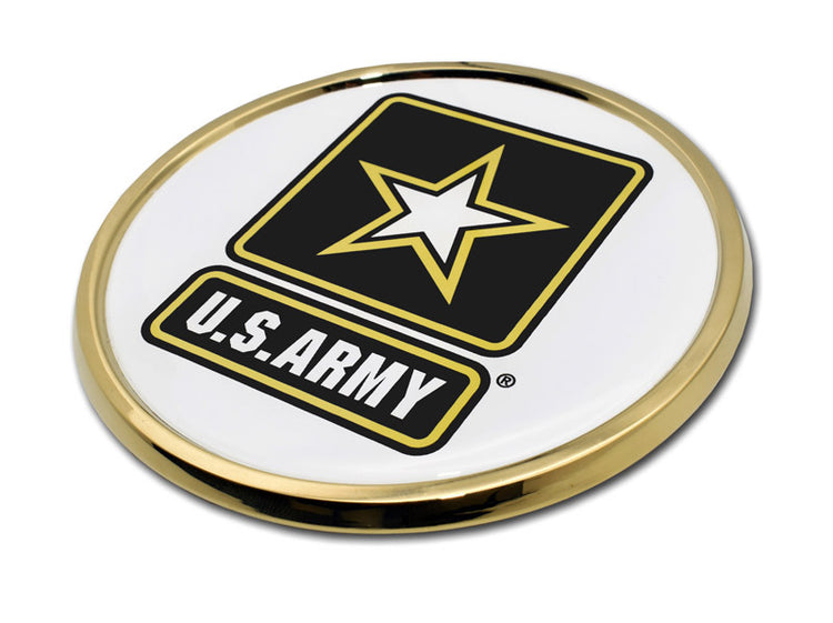 US Army Star Seal Chrome Automobile Emblem