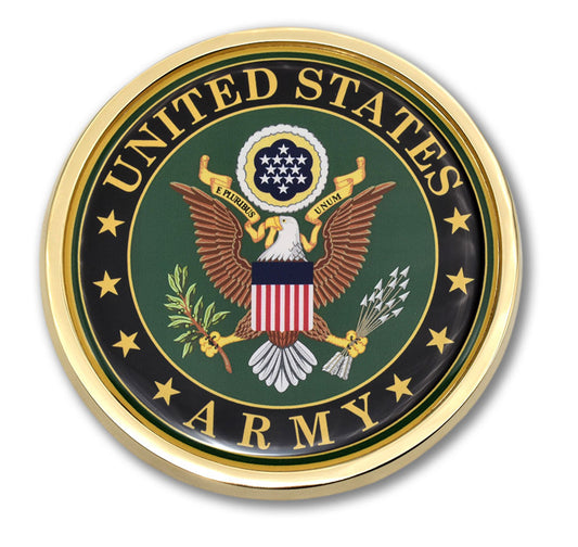 US Army Chrome Automobile Emblem
