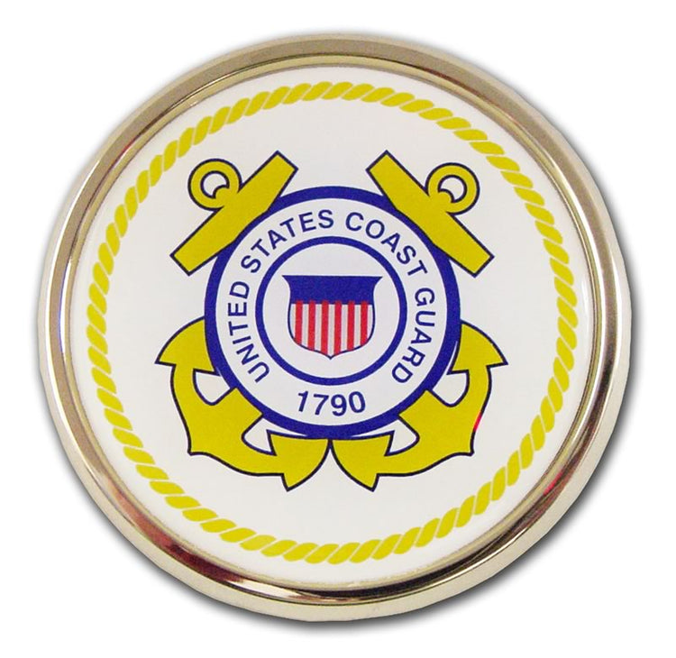 US Coast Guard Chrome Automobile Emblem
