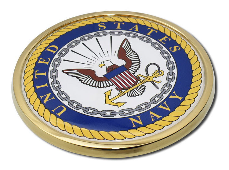 US Navy Chrome Automobile Emblem
