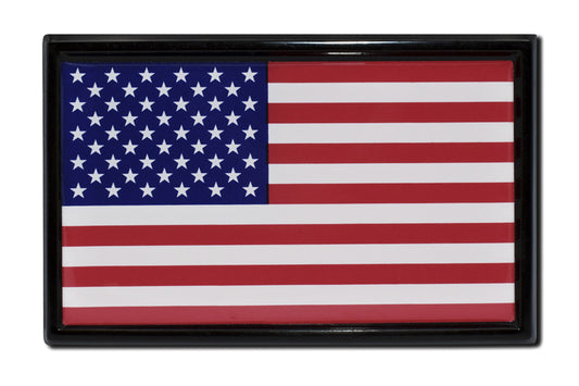 American Flag Automobile Emblem with Black Finish
