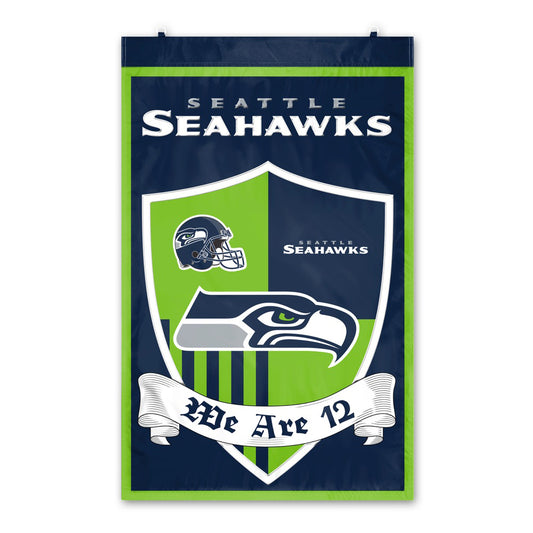 24"x36" Seattle Seahawks We Are 12 Sewn House Flag